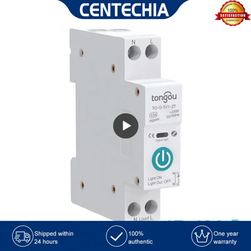 

Автоматический выключатель Tuya 1 шт., умный автоматический выключатель с дозировкой, 1P, 63 А, работает с Alexa