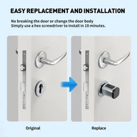 TTlock/Tuya App Smart Cylinder Lock Mortise App G2 Gateway Mechanical Key And USB Emergency Power Fingerprint Pin code Keyless - Image 4