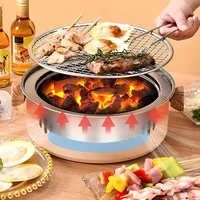 Mini Charcoal Barbecue Grill for Home Outdoor Camping Beach Picnic BBQ Grill Barbecue Stove, Multifunctional Charcoal BBQ Stove 5