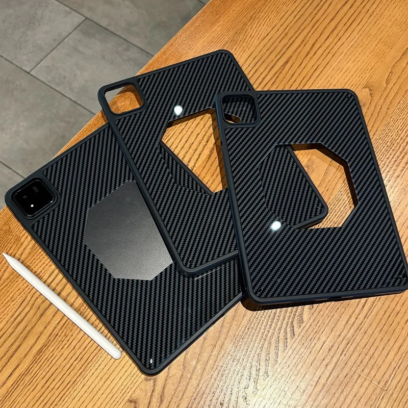 Premium Black Carbon Fiber Tablet Case - Durable Hard Shell Cover