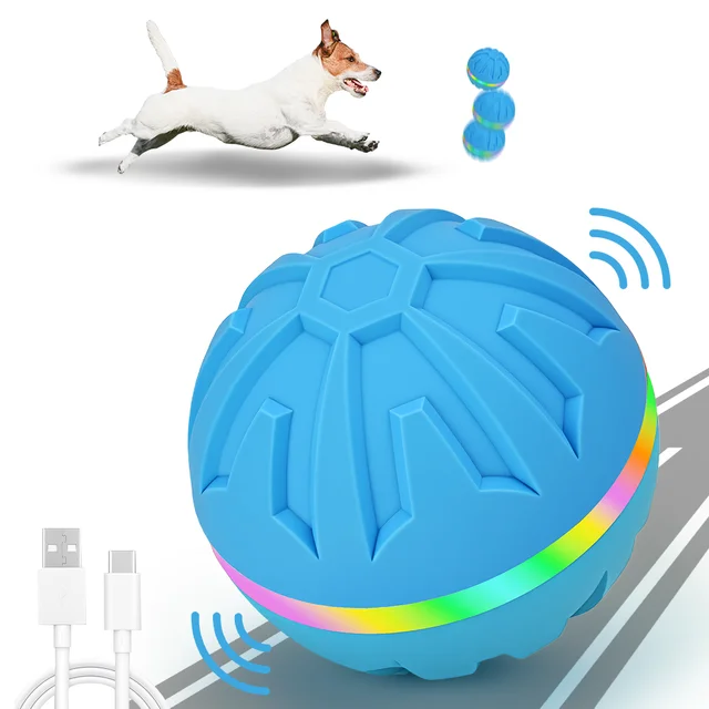 Rubber Electronic Dog Ball with Remote- LED Light Up Glow in Dark | Interactive Fetch Play Toy for Aggressive Chewers