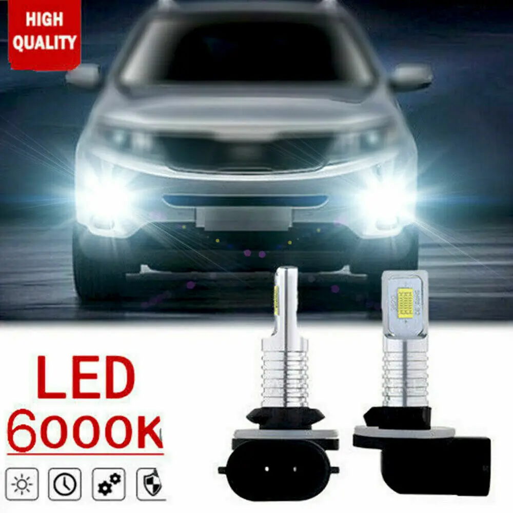 

2x 35W 881 LED Fog Light Bulbs 6000K Bright White For Kia Sorento 2017-2018