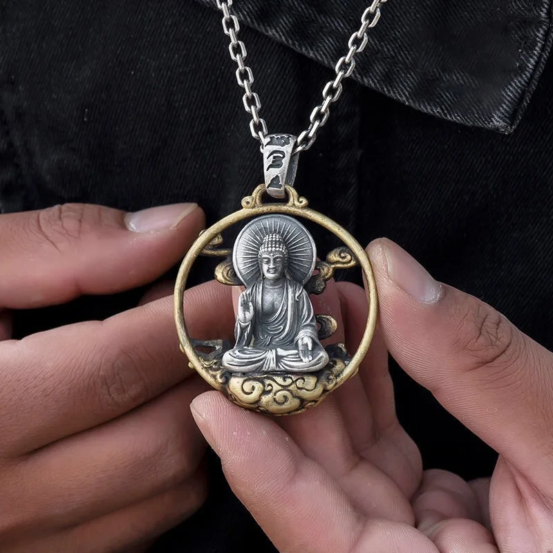 Guanyin Bodhisattva Necklace Buddha Mens Pendant Necklace Men