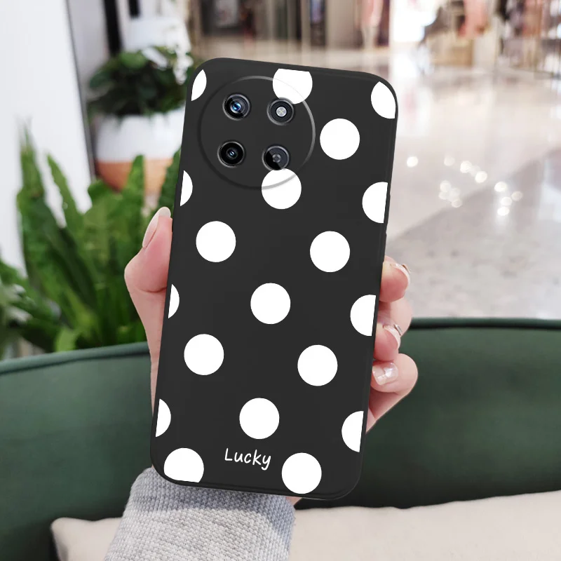 French Polka Dots Liquid Silicone Phone Case
