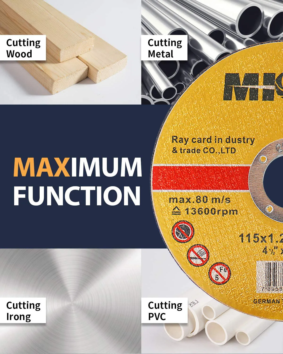 Metal Grinding Wheel 115mm Stainless Steel Cut Off Disc Dremel Abrasives Grinding Disc For Angle Grinder Accessories 5-50pcs
