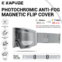 Kapvoe Photochromic Ski Goggles Magnetic Anti-Fog Lenses UV400 Protection Men Women Ski Goggles Winter Sports Eyewear 1