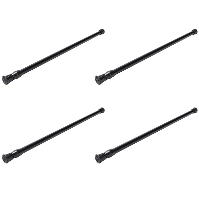 

4X Spring Extendable Loaded Curtain Rail Pole Telescopic Bath Window Tension Rod,40-70Cm