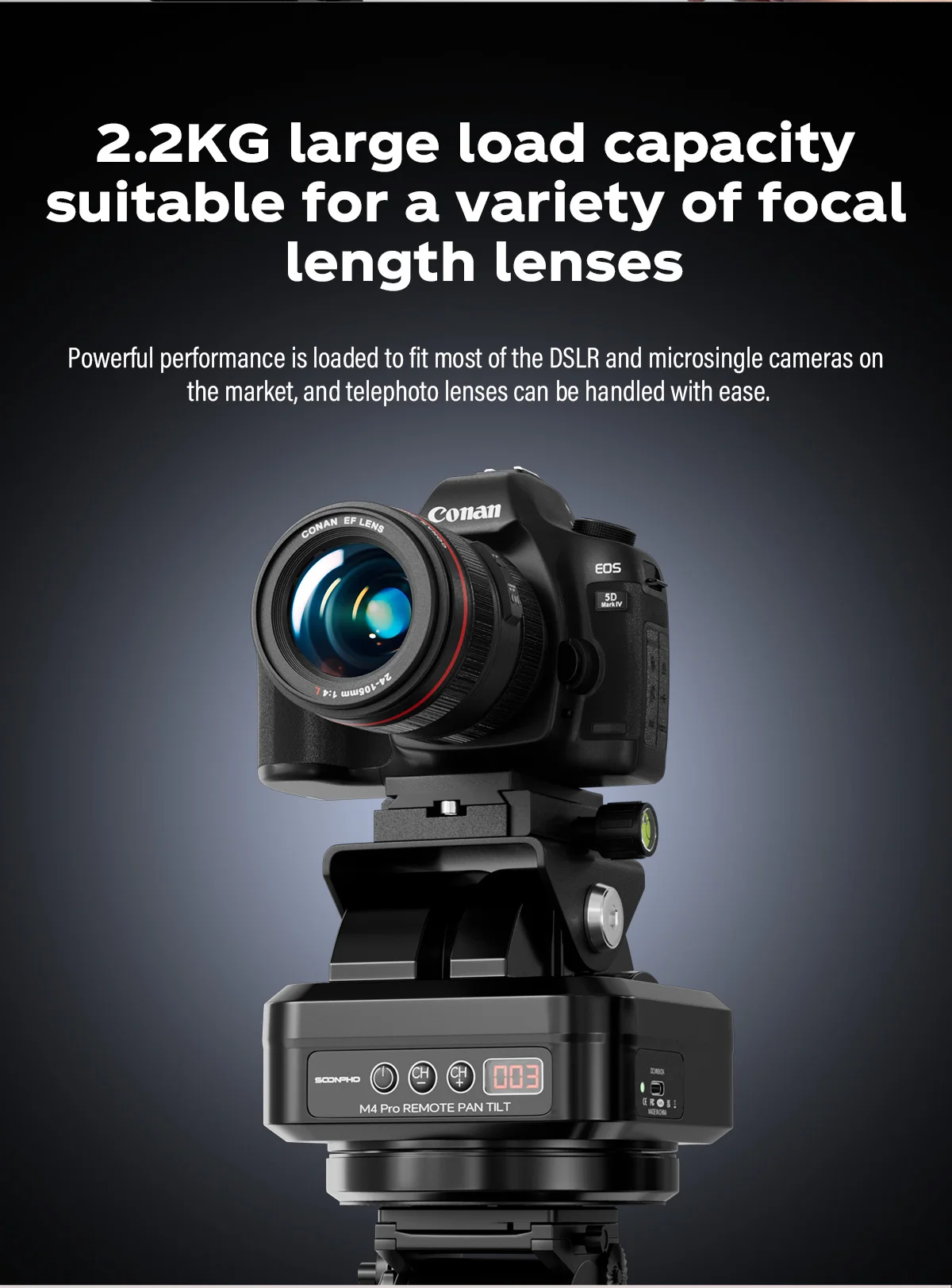 M4PRO Pan Tilt Ptz Panoramic Time-lapse Photography 360-degree Rotating Electric