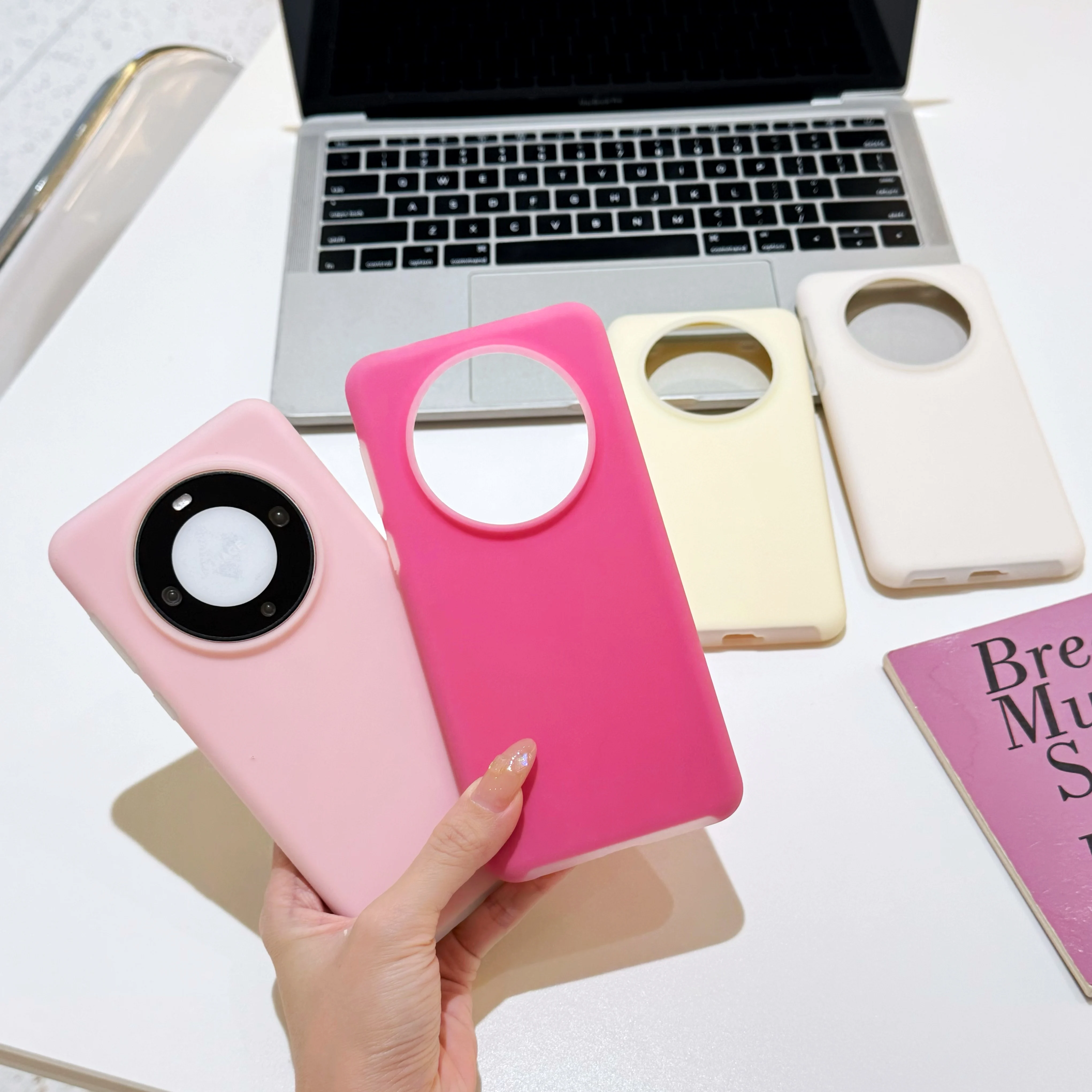 Fluorescent Jelly Feel Liquid Silicone Matte Shockproof Protective Case