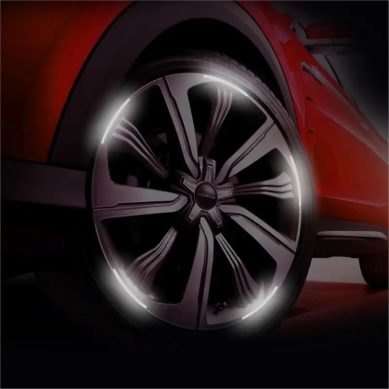 20pcs Car Wheel Hub Reflective Sticker Tire Rim Reflective Strips Luminous for Night Driving Car Bike Motorcycle Wheel Sticker - Image 3