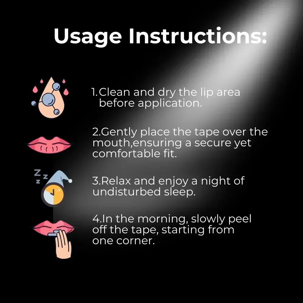 30Pcs Anti-Snoring Mouth Tape for Sleeping Strips Keep Mouth Closed Improve Breathing Quality and Dry Mouth Relief Sleep Aid 6