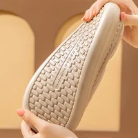 Couple Slippers Indoor Stripe Fluff Memory Foam Fluffy Eva Anti-skid Soft Heel Non Slip Plush Slippers Women's Winter Houseshoes - Image 5
