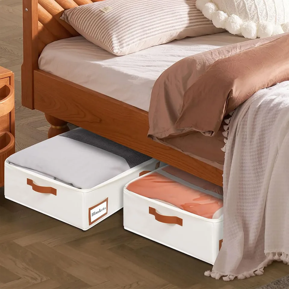 1 borsa porta abiti pieghevole di grande capacità, contenitore sotto il letto per trapunte con coperchio, organizer per armadio_voghion.com