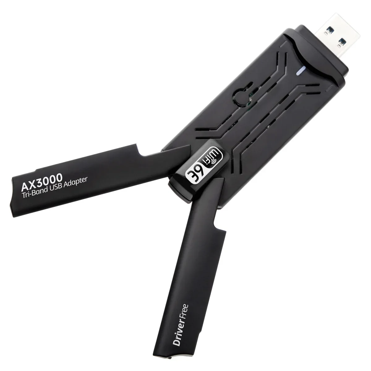 무선 드라이버리스 네트워크 카드, USB 3.0, 노트북 데스크탑 컴퓨터용, 와이파이 송신기 리시버, Ax3000m
