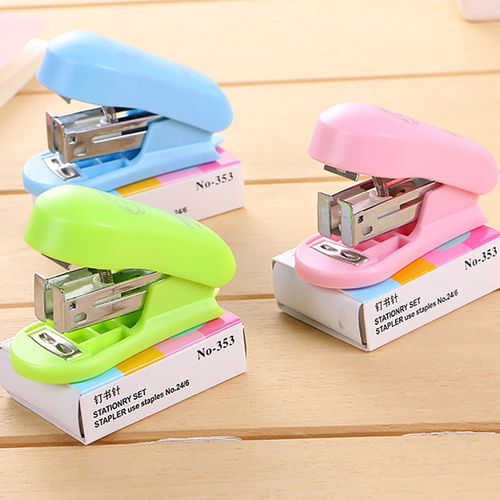 1pcs Mini Staples Set Office Binding Stationery For Office Bookbinding