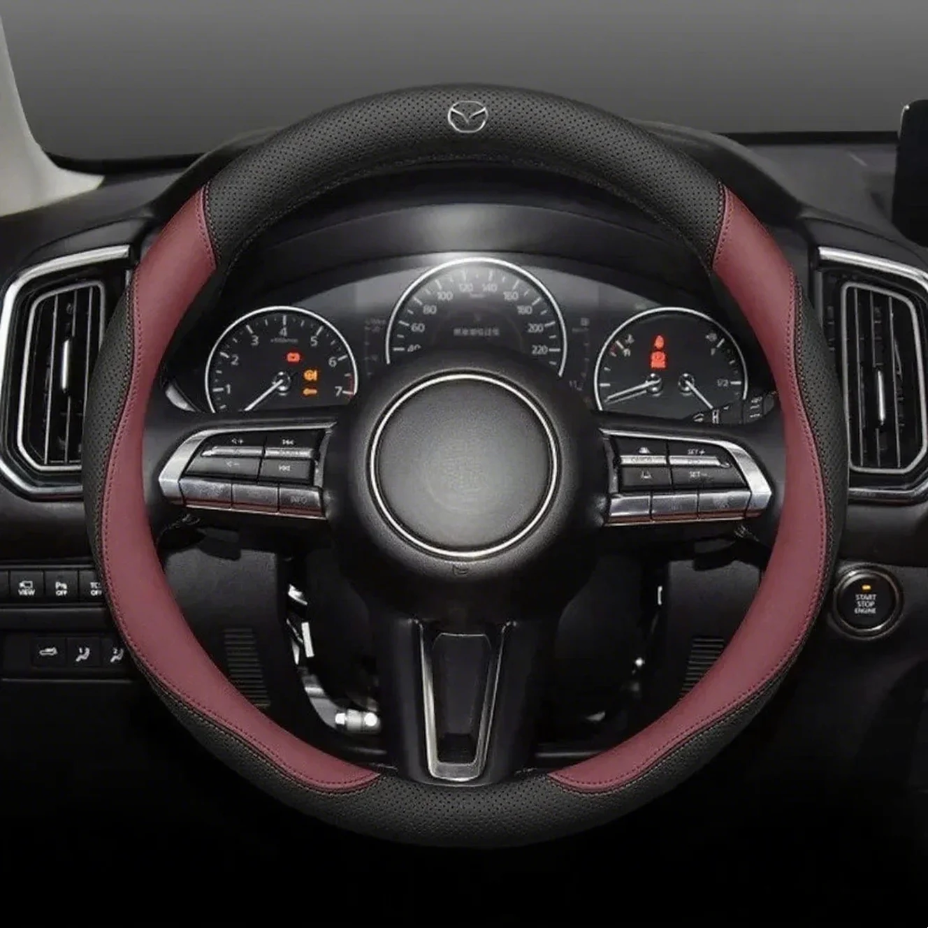 Für Mazda 3 5 6 SKYACTIV Axela Atenza CX30 CX50 CX5 CX7 CX8 CX9 MX5 RX8 BT50 Wildleder Leder Auto Lenkrad Abdeckung Zubehör – Detail 4