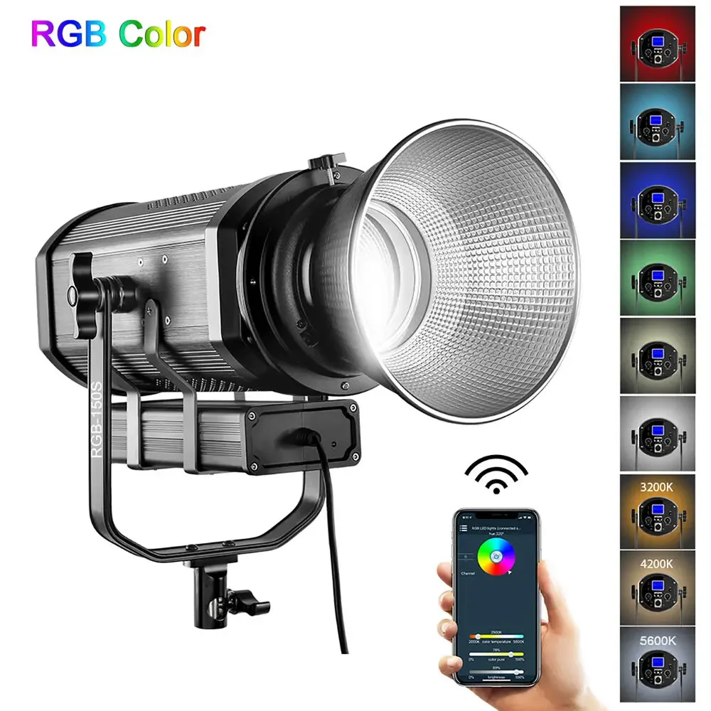 

GVM RGB LED Video Light Kit With Bowens Mount 8 Modes Of Scenes Light Video Spotlight Daylight Balanced Continuous Output Light