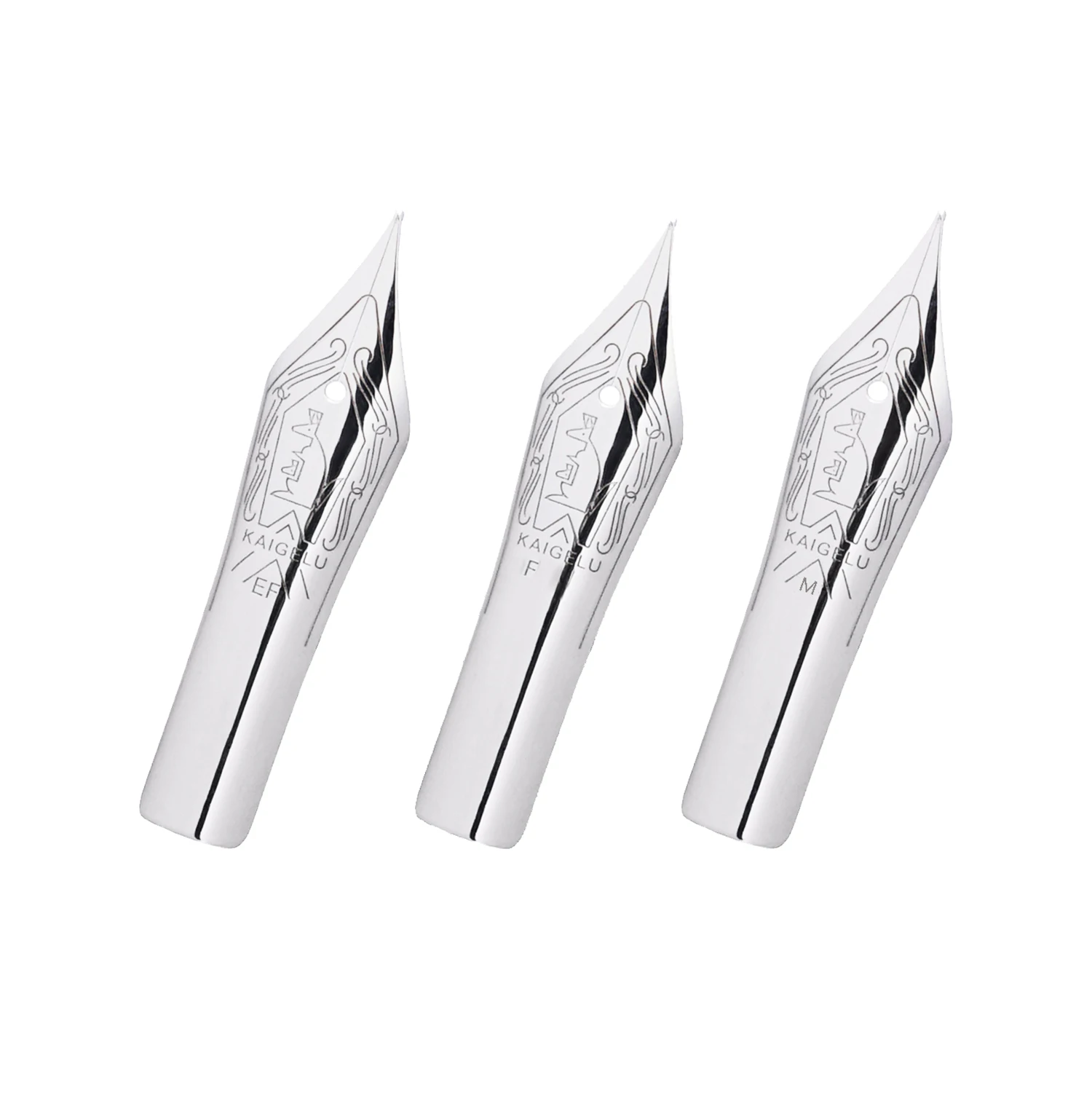 

3PCS Original Kaigelu Fountain Pen Nibs #6 Nib Silver EF/F/M Size Compatible with Jinhao 100, 450, Yongsheng 699, Majohn T1, C1