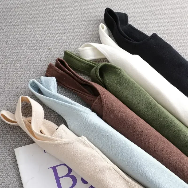 Fashion Deep Square Collar Vests Summer New Fashion Sexy Women's Crop Tops Sling Vest Camis
