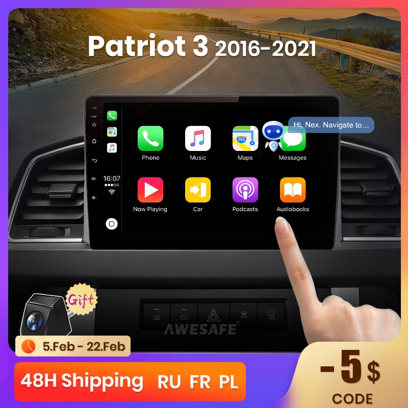 

AWESAFE PX9 For UAZ Patriot 3 2016 2017-2021 Car Radio Multimedia Navigation 2 din Android 2din Autoradio CarPlay Stereo