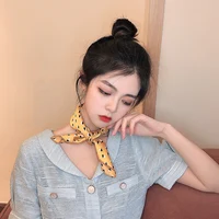 New Square Silk Scarf Women Fashion Print Small Neck Scarfs Office Lady Hair Band Foulard Hand Kerchief Female Bandana Shawl 2