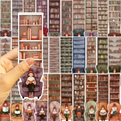 30Pcs Cartoon Girl Reading Series Creative Art Paper Bookmarks Set (30pcs)