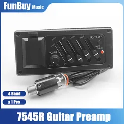 EQ-7545R Acoutic Guitar EQ Piezo Pickup Pre-Amp 4 Band Acoustic Guitar Guitar Piezo Pickup