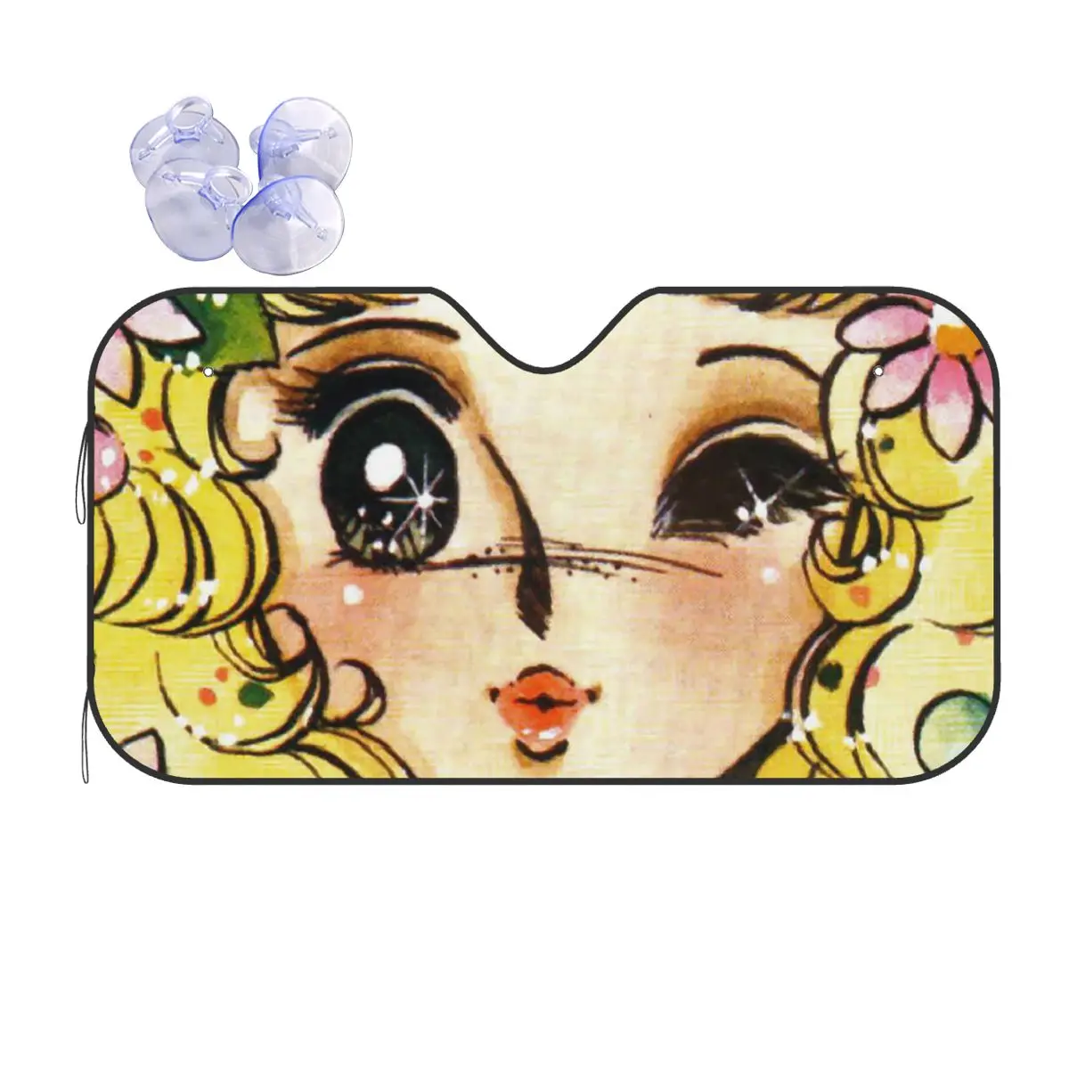 

Anime Windshield Sunshade Candy Candy Kawaii Girl Car Front Window Visor Car Window Windscreen Cover Ice Shield Dust Protection