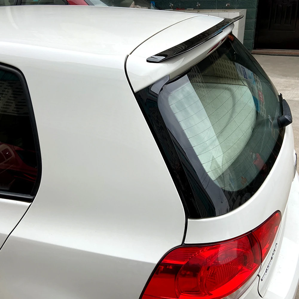폭스바겐 VW 골프용 리어 스포일러 루프 윙, 블랙 차체 테일 게이트 플랩 뚜껑, 트렁크 윈도우 트림, 상단 스플리터 립, 6 2008-2013