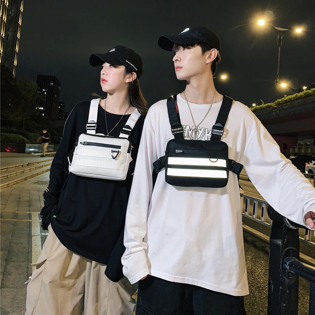 Oxford Cloth Unisex Waistcoat Vest Chest Bag