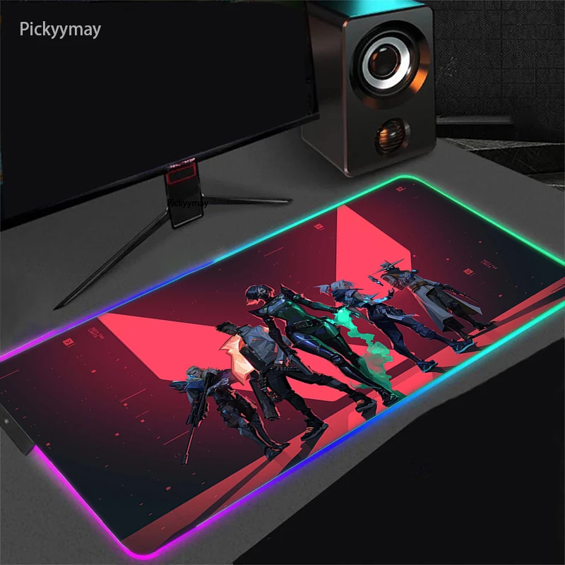 RGB Valorant Mouse Pad XXL 90x30 Gaming Mause Pad 60X30 Mousepad  Alfombrilla Raton Rubber No-slip with Backlit Tapis De Souris - AliExpress