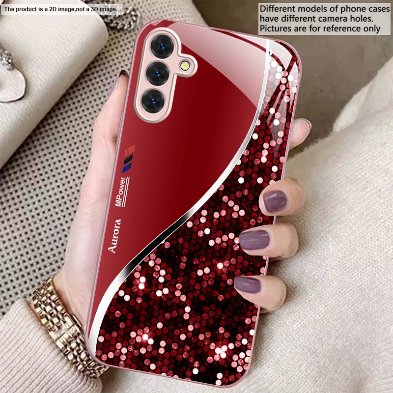 Sleek Silver Metal Curve Glass Phone Case