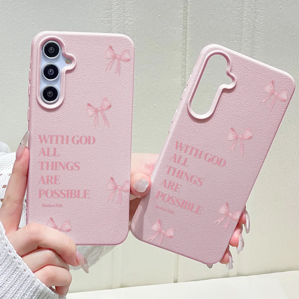 Minimalist Pink Bow Phone Case - Elegant Design