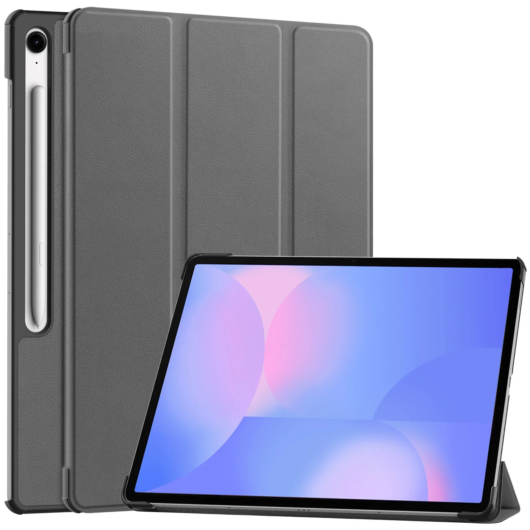 Premium Tri-Fold Stand Smart Leather Tablet Case - 13.1 Inch