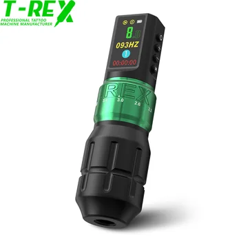 Nuova Macchina per Tatuaggi Rotativa T-Rex con 7 Corsi Regolabili, Motore con Schermo LCD, Penna per Trucco Permanente per Tatuatori