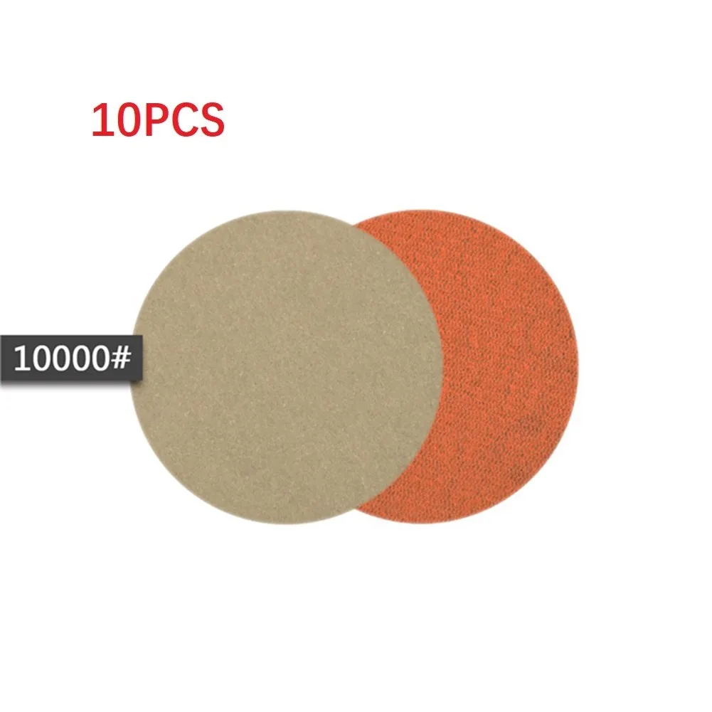 10 Pz 3 Pollici 75mm Dischi Abrasivi Impermeabili Gancio Anello Carburo Di Silicio Carta Vetrata Bagnato/Secco 240 -10000 Grana Per Lucidatura Rettifica - Foto 5