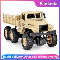 1:18 High Speed RC Car Military Truck 2.4G Six-wheel Remote Control Off-road Climbing Vehicle Model Toy for Kids Birthday Gift 1