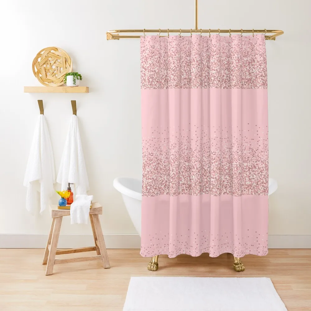 

Blush Pink Ombre Glamour Shower Curtain Bathroom Shower Bathroom For Shower Elegant Bathroom Curtain