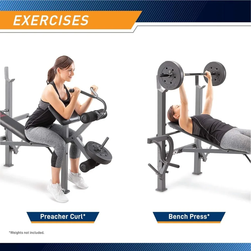 Standard Weight Bench Incline with Leg Developer and Butterfly Arms, Multifunctional Workout Equipmen
