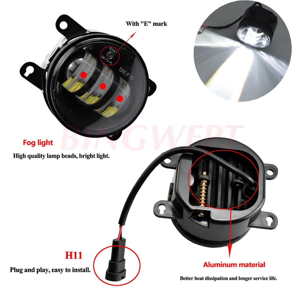 ڵ Ȱ LED  Ȱ   DRL 12V,    Ŭ ݷ Ʈ ް 2/3 ġ ī , 2 
