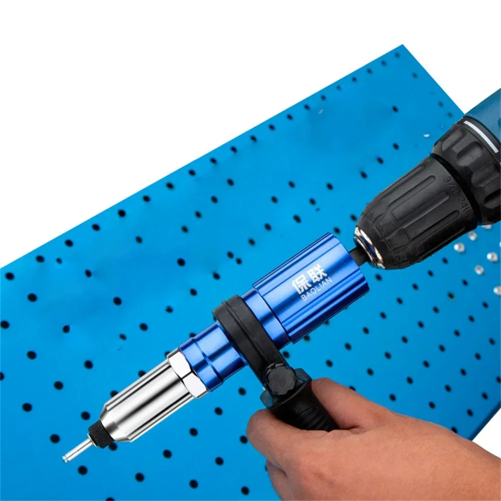 2.4mm-4.8mm Electric Quickly Pull Rivet Gun Rivet Nut Gun Drill Adapter Cordless Riveting Tool Insert Nut Pull Tool