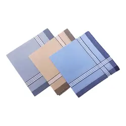 Pocket Square Hankies Assorted Wipe The Sweat Towels 40cm Cotton Men Handkerchiefs Hanky for Male Father Casual Gentlemen Grooms
