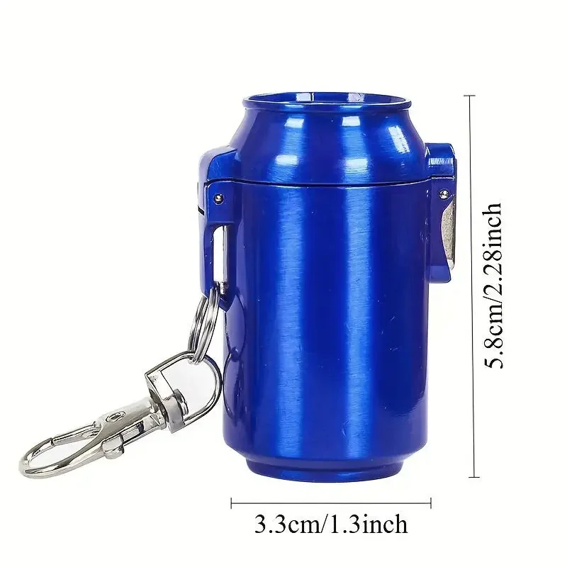 Tragbarer Mini-Aschenbecher mit Deckel für Outdoor-Reisen, Aufbewahrungsbox aus Metall mit Schlüsselanhänger, Zigarettenzubehör – Detail 13