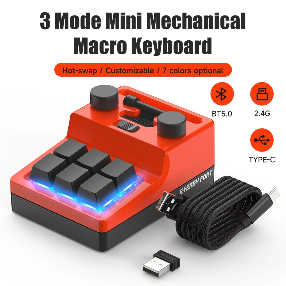 USB Custom Keyboard Volume Button Knob Programming Macro Gaming