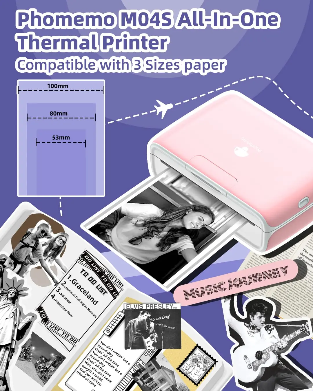 Phomemo M04S Portable Thermal Printer 300 dpi Bluetooth Label Printer Lot