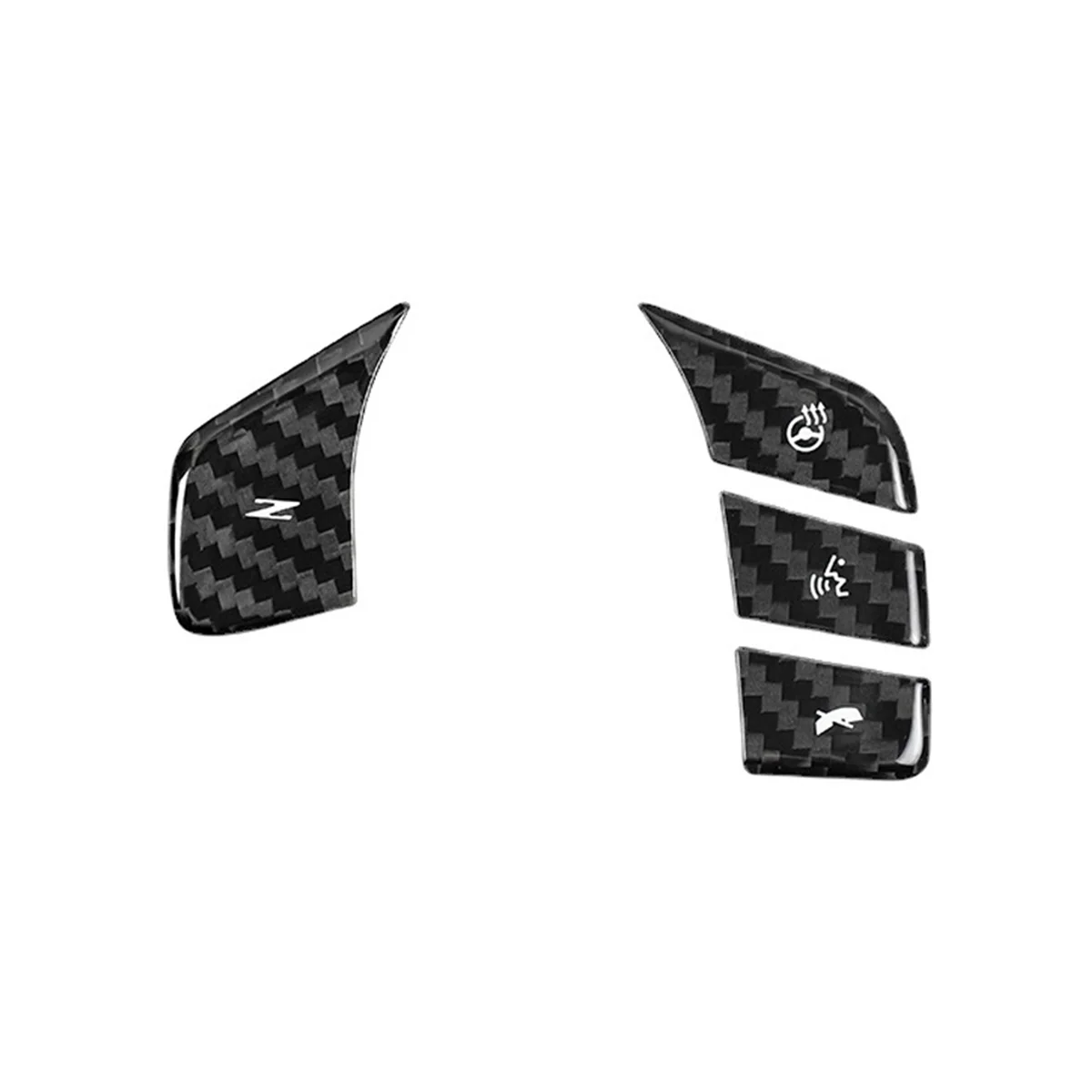 

Real Hard Carbon Fiber Car Steering Wheel Button Cover Interior Trim for Chevrolet Corvette C8 2020 2021 2022 2023