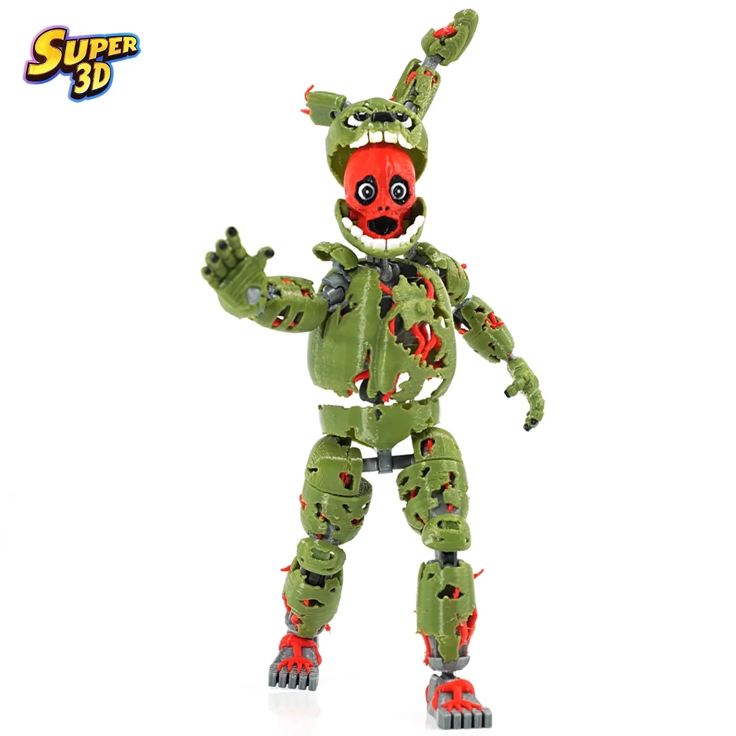 New 3D Printed Springtrap Zombie Rabbit T13 Action Figure Multi-Jointed ...