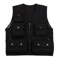 Outdoor Work Vest Multi-Pocket Canvas