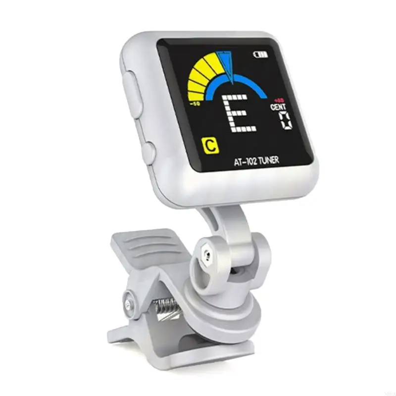 N0HA Guitar Tuner Professional Clip-On Tuner with Clear LCD Display Rechargeable Digital Electronic Guitar Accessories