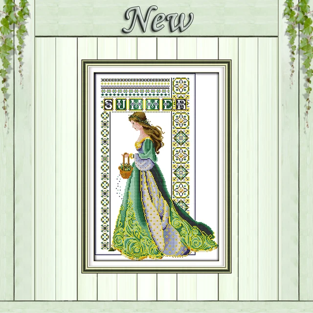 The Elegant Woman Series 11ct Printed Fabric 14ct Canvas Dmc Counted Cross  Stitch Kits For Beginners Embroidery Home Decor - Cross-stitch - AliExpress